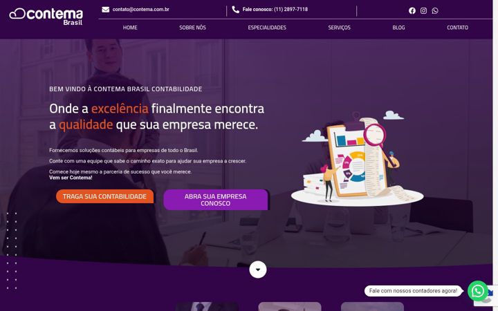 Snimka zaslona za contema.com.br