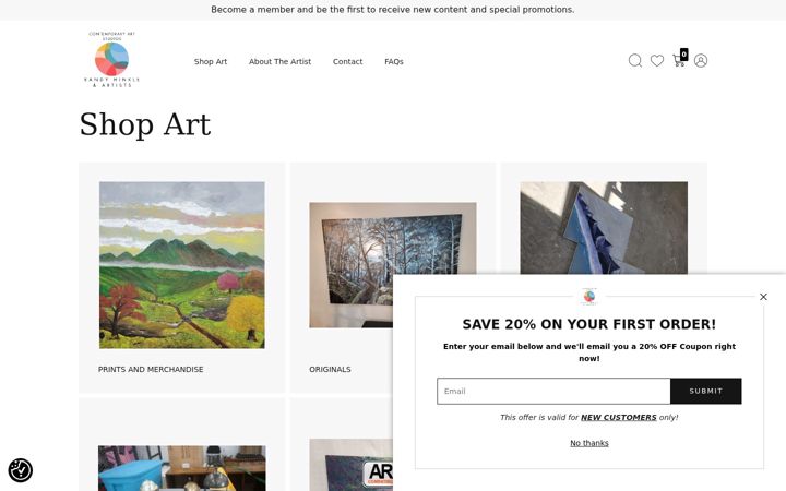 Screenshot of contempartstudios.com