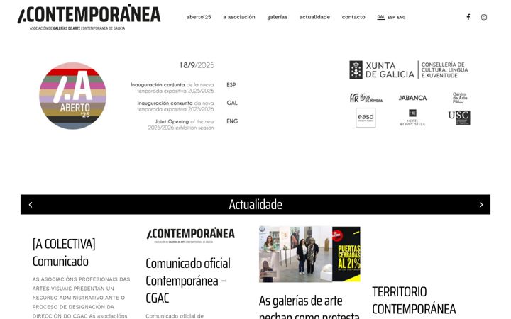 Screenshot of contemporanea.gal