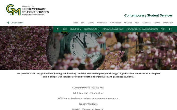Screenshot of contemporary.gmu.edu