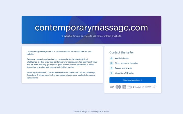 Screenshot of contemporarymassage.com