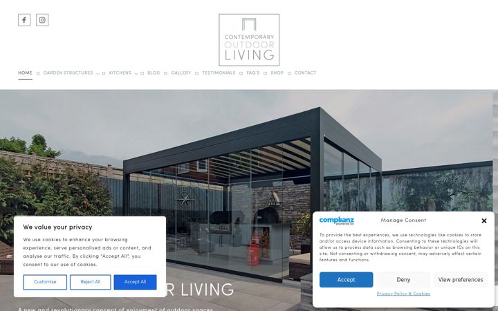 Screenshot of contemporaryoutdoorliving.co.uk