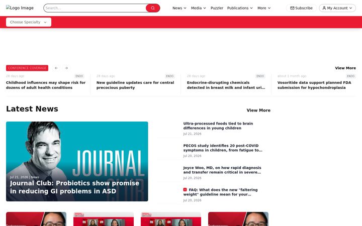 Screenshot of contemporarypediatrics.com