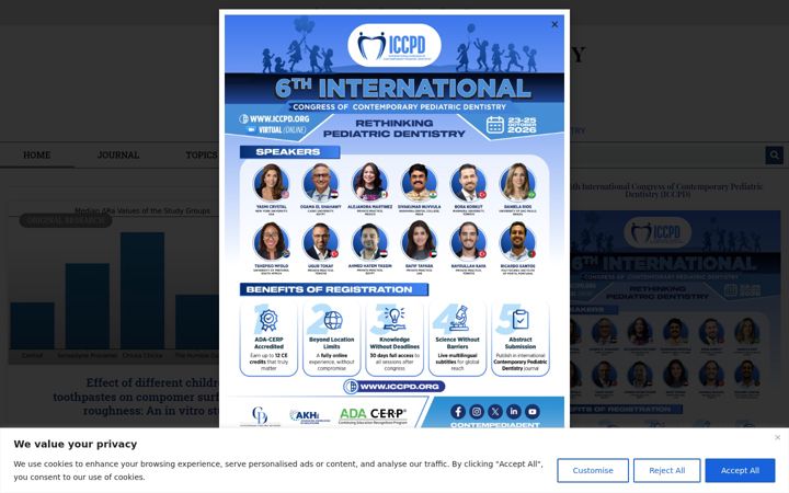 Screenshot of contemppediatrdent.org