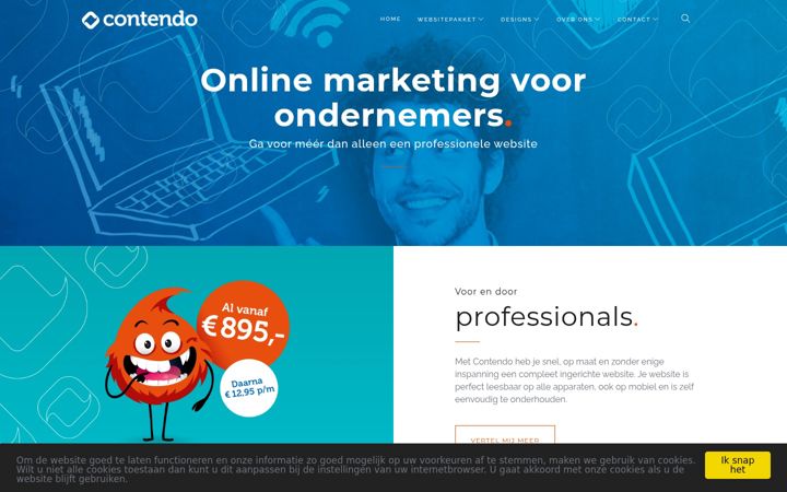 Screenshot of contendowebsite.nl