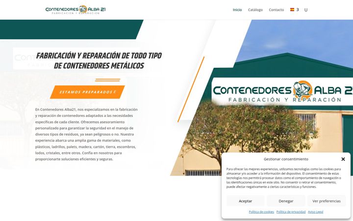 Screenshot of contenedoresalba21.com