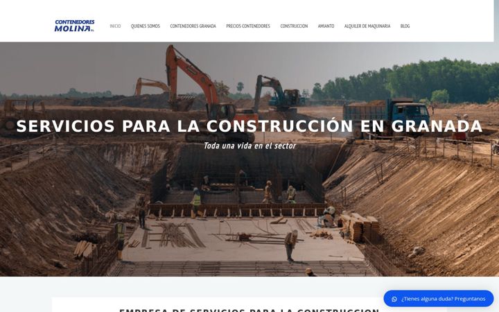 Screenshot of contenedoresmolina.com