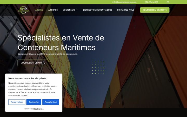 Screenshot of conteneurgsa.com