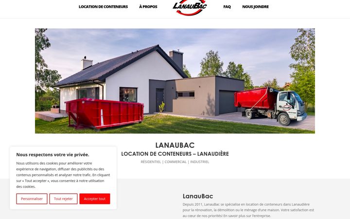 Screenshot of conteneurjoliette.com