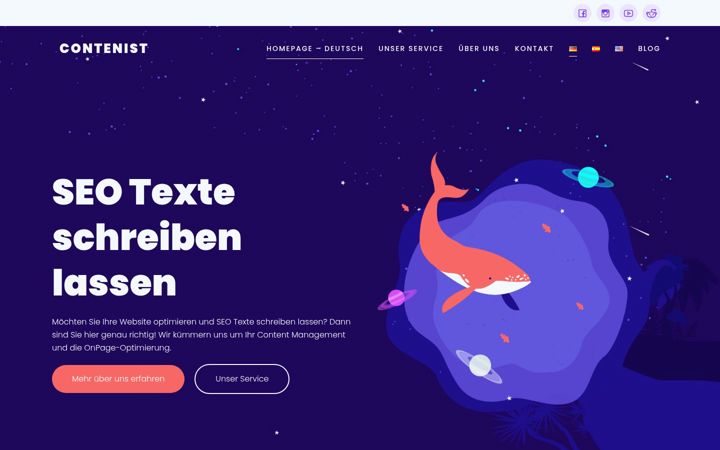 Screenshot of contenist.com