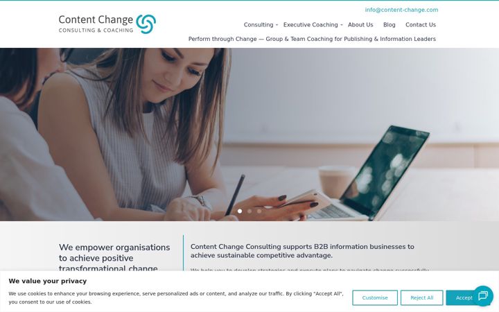 Screenshot of content-change.com