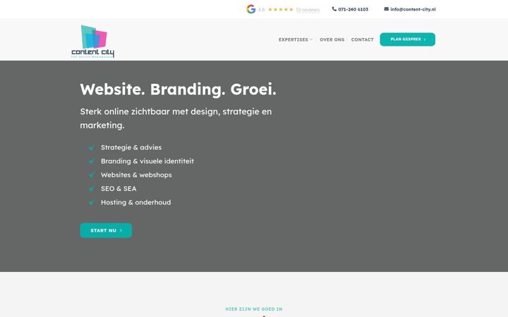 Screenshot of content-city.nl