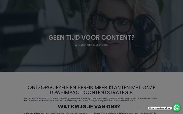 Screenshot van content-kanon.nl