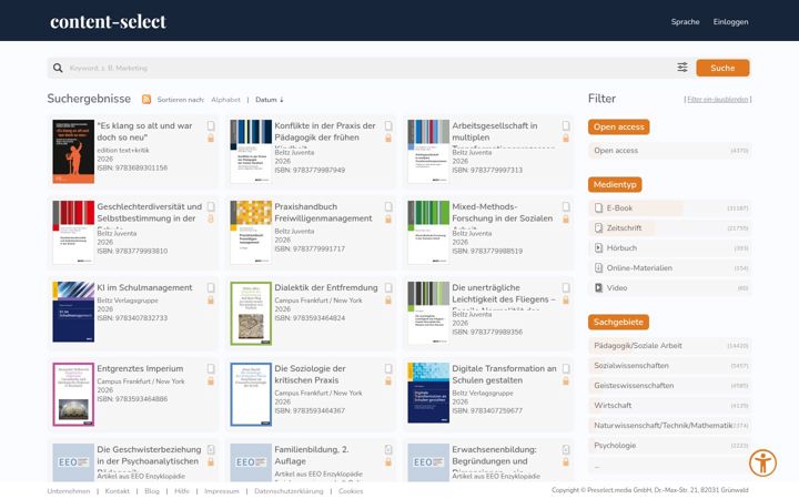 Screenshot of content-select.com