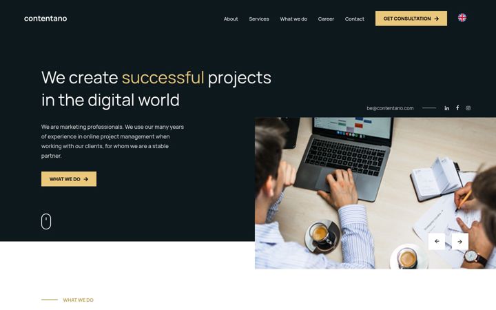 Screenshot of contentano.com