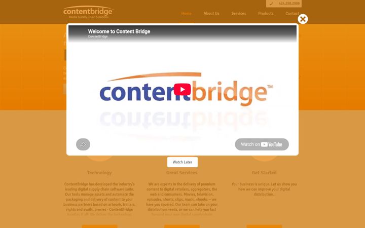 Screenshot of contentbridge.tv