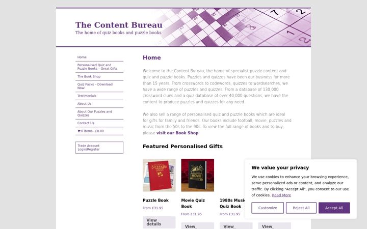 Ekrānuzņēmums no contentbureau.co.uk