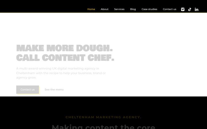Ekrānuzņēmums no contentchef.co.uk