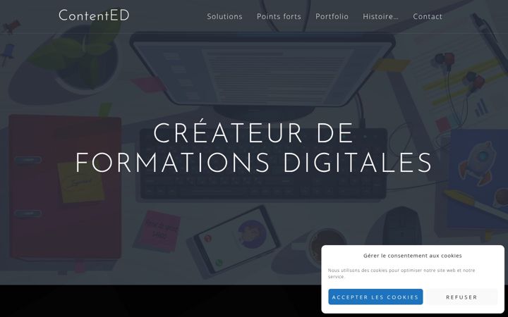 Screenshot of contented.fr