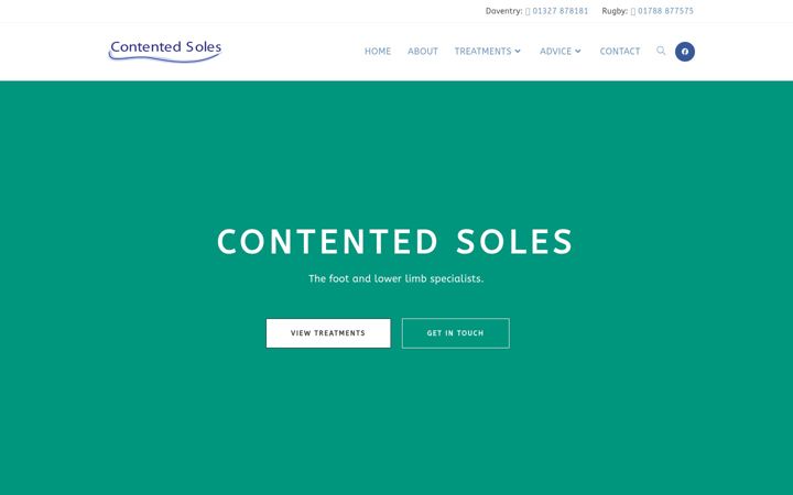 Screenshot of contentedsoles.co.uk