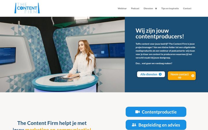 Skjermbilde av contentfirm.nl