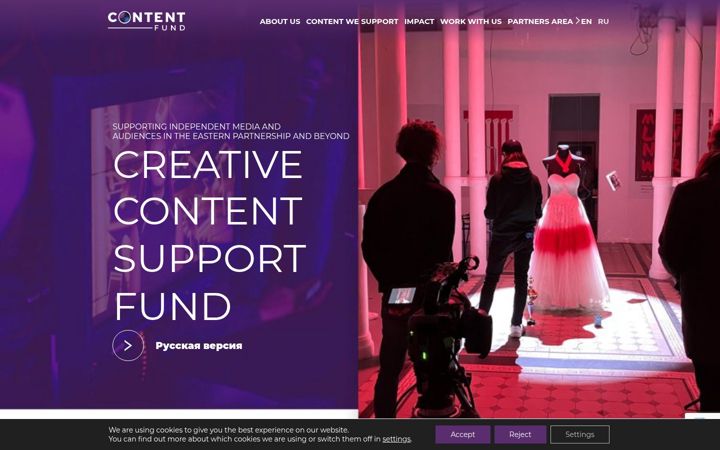 Screenshot of contentfund.org