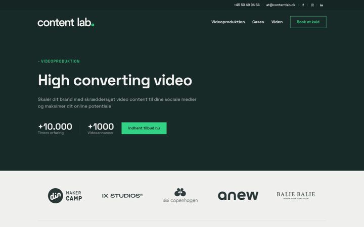 Screenshot of contentlab.dk
