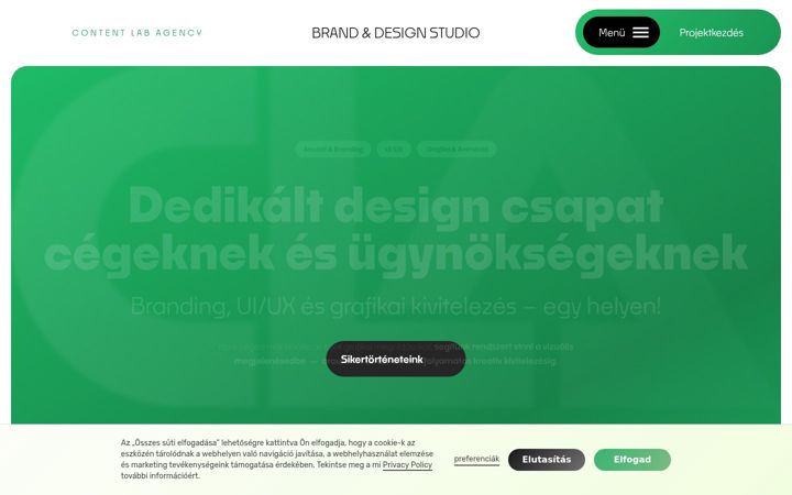 Screenshot von contentlabagency.hu