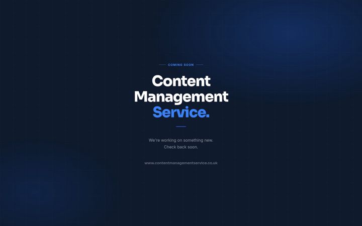 Screenshot of contentmanagementservice.co.uk