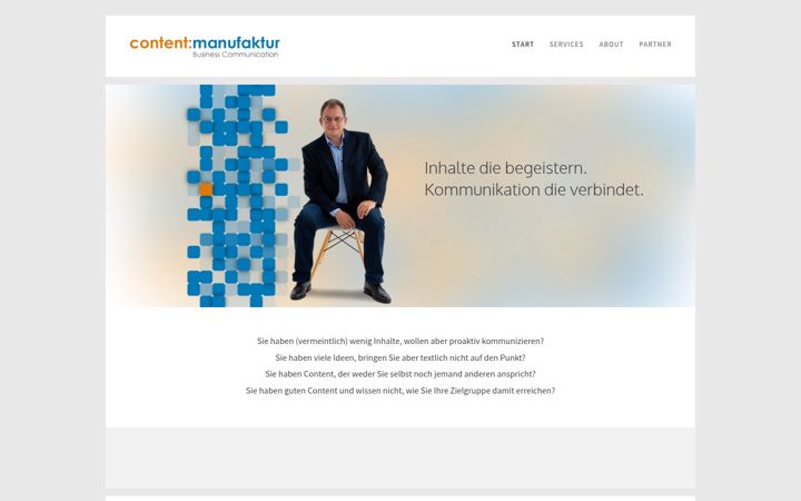Screenshot of contentmanufaktur.at