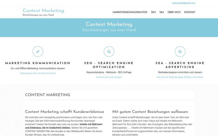 Screenshot of contentmarketing-services.ch
