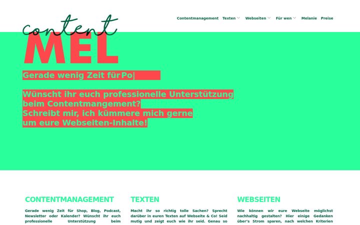 Screenshot of contentmel.de