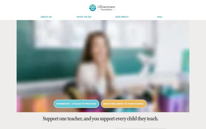 Screenshot of contentment.org