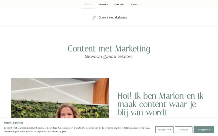 Screenshot of contentmetmarketing.nl