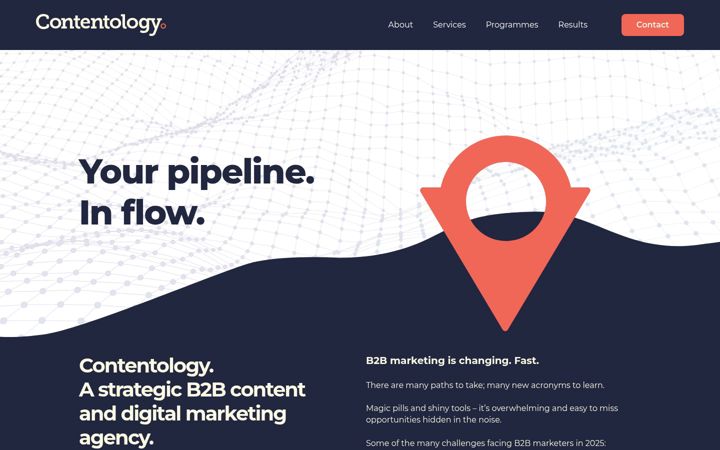 Screenshot του contentology.co.uk
