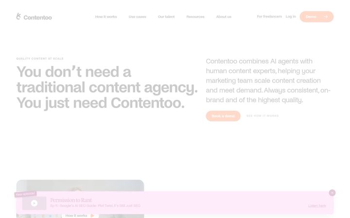 Screenshot of contentoo.com