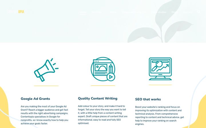 Screenshot of contentopia.co.uk