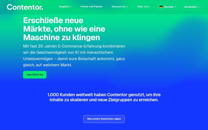 Screenshot of contentor.de