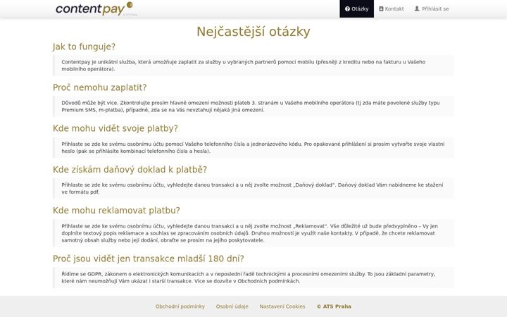 Screenshot of contentpay.cz