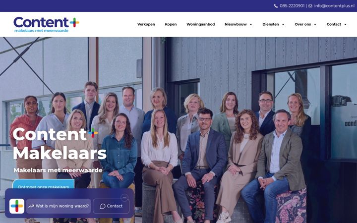 Skjermbilde av contentplus.nl