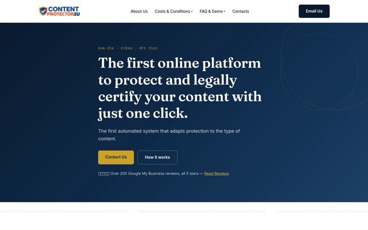 Screenshot of contentprotector.eu