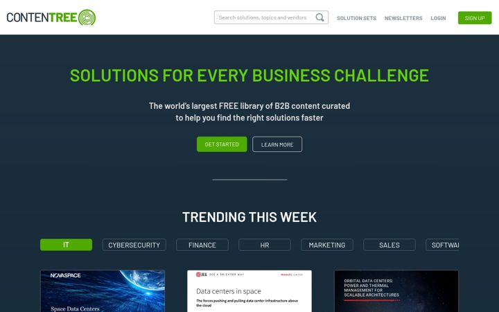 Screenshot of contentree.com