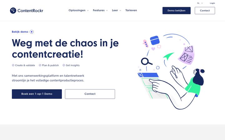 Screenshot of contentrockr.com