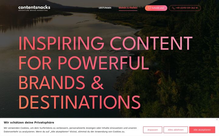 Screenshot of contentsnacks.eu
