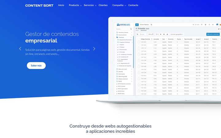 Screenshot of contentsort.com