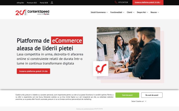 Screenshot of contentspeed.ro