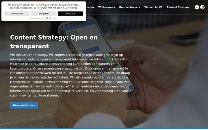 Screenshot of contentstrategy.nl