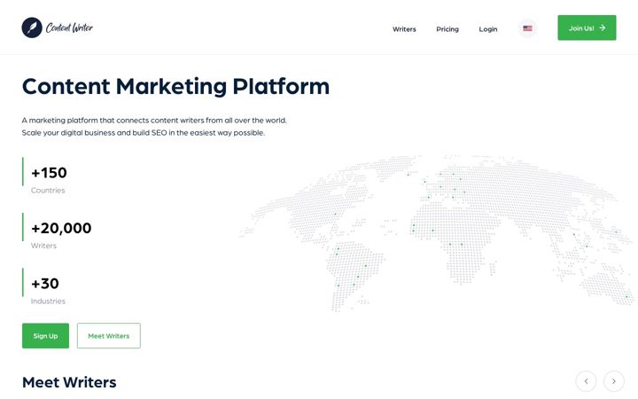 Screenshot of contentwriter.co