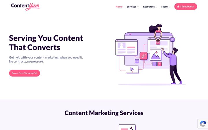 Screenshot of contentyum.com