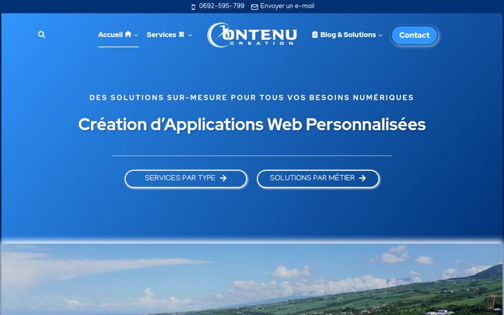 Snimka zaslona za contenucreation.fr
